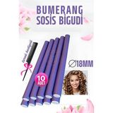 ieg™ Turk Bumerang Sosis Bigudi Tarak Seti 18 mm Kalınlık 10 Adet