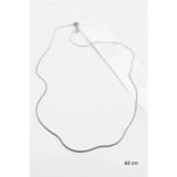 Ieg - Yılan Zincir Kolye - 60Cm - Gümüş