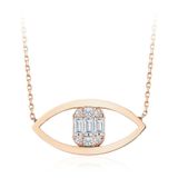 İf Pırlanta 0.26 ct Baget Pırlanta Kolye