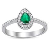 İf Pırlanta 0.45 ct Pırlanta Zümrüt Yüzük