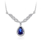 İf Pırlanta 1.15 ct Pırlanta Safir Kolye