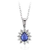 İf Pırlanta 1.21 ct Pırlanta Safir Kolye