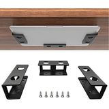 IFCASE Masa Altı Dizüstü Bilgisayar Montajı, Dizüstü Bilgisayar, Mac Mini, MacBook için Metal Masa Altı Raf Tutacağı, Çizilmez Silikonlu Klavye (Siyah)