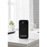 İforce Kişiye Özel-isim Yazılabilir 10.000MAH Wireless Digital Göstergeli Powerbank(Tek siparişte 10 adet satın almaya 1 adet Bluetooth Speaker hediye)-isme özel - Siyah
