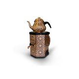 İfyıl Nostaljik Elektrikli Bakır Işlemeli Çay Semaveri - 3 Litre (Bakır Demlik Hediyeli)