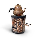İFYIL Nostaljik Jelli Bakır İşlemeli Çay Semaveri - 3 Litre (Bakır Demlik Hediyeli)