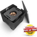 İfyıl Vera Pelet Yakıtlı Dumansız Sağlıklı Döküm Izgaralı Mangal & Barbekü (2 kg Pelet Içerisinde) - Siyah