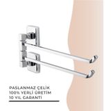 Igk Yapı - Çelik Banyo Kumru Ikili Döner Havluluk (KU10-014)