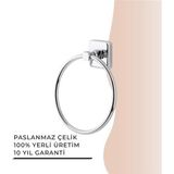 Igk Yapı - Çelik Banyo Kumru Yuvarlak Havluluk (KU10-062)