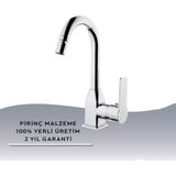 Igk Yapı – Kare KPE41002 Perla Kuğu Lavabo Bataryası - Krom