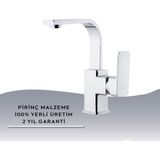 Igk Yapı – Kare KRA29002 Siera Kuğu Lavabo Bataryası - Krom