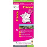 IGN Karte, Nationale Routière (et Touristique) France Routiere Maxi 2016 (Straßen, Autobahnen) mit Ortsnamenverzeichnis: Réseau autoroutier gratuit et ... nzös.-engl.-dtsch.-italien.-span.-niederländ.
