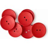 iğne izi 20mm Kırmızı Ahşap Düğme 25 Adet - Red Buttons Set, Wooden Button, 25 Pieces, 20mm