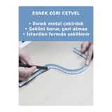 iğne izi 50 cm Çift Ölçekli Kavisli Cetvel İsteğe Bağlı Emperyal ve Metrik Yumuşak Esnek Eğri