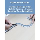 İğne İzi Çift Ölçekli Esnek Eğri Cetvel 60 cm Yumuşak Plastik Dikiş ve Mühendislik Çizimi İçin İsteğe Bağlı