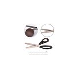 İğne İzi Dalgalı Kesim Sürfile Makası, Paslanmaz Çelik - Dekoratif Kenar Makası -Wavy Shears, Siyah Saplı