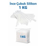 iğne izi İnce Çubuk Silikon 1 KG – Şeffaf Sıcak Silikon Çubuğu, El İşi ve Hobi Uyumlu