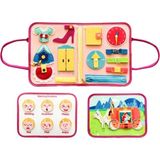 İğne İzi Montessori Keçe Eğitim Çantası - Günlük Rutinleri Öğreten Keçe Kitap - Prenses Desenli Keçe Aktivite Kitabı – Çocuklar İçin Eğitici Kitap - Çocuk Eğitim Oyuncağı