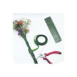 iğne izi Plastik Çiçek Yapma Teli - 40CM - 25 Adet Çiçek Yapım Teli+1 Adet Çiçek Bandı - Dekoratif Çiçek Yapı