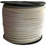 İğne İzi Süet Deri Şerit Ip, 3mm - Beyaz Rengi, Tesbih, Bileklik, Kolye Ipi (3 Metre)