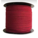 İğne İzi Süet Deri Şerit Ip, 3mm - Bordo Rengi, Tesbih, Bileklik, Kolye Ipi (3 Metre)