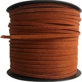 İğne İzi Süet Deri Şerit Ip, 3mm - Taba Rengi, Tesbih, Bileklik, Kolye Ipi (3 Metre)