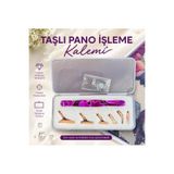 iğne izi Taşlı Pano İşleme Kalemi Seti Çift Taraflı 6 Metal Uçlu Diamond Painting Kalemi Akrilik Gövdeli Kutu