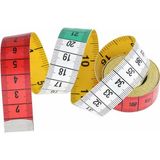 iğne izi Terzi Mezurası 150cm - Çift Taraflı Renkli Ölçüm Bandı - Bir taraf Sarı Bir Tarafı Renkli Mezura