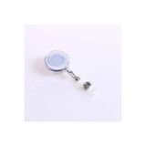 İğne İzi Yoyo Yaka Kartlığı 1 Adet Beyaz – Retractable Badge Reel – Transparent, Metal Clip 1 Peace White