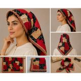 İğne Oyası Kadın Desenli Fular Eşarp, Dantel Kenarlı, Baş Örtüsü | Paisley Motifli, Hijab Kullanımı, Kare Şal, Dantel Detay, Günlük Kullanım