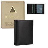 Ignis Craft Erkek Deri Küçük Billfold RFID Kart Cüzdanı, pocket pro, Birinci Sınıf Oniks Deri ve El Dikişi Detayları ile Şık, Minimalist Kapsül Tasarımı.