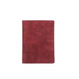 Ignis Craft Minimalist Trifold Küçük Deri Kartlık - İnce RFID Korumalı Premium Hakiki Deri Erkek Cüzdan (Apex Garnet)