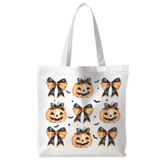 ignytiger Cadılar Bayramı Tote Çanta, Siyah Yay Balkabağı Cadılar Bayramı Kanvas Tote Çanta, Cadılar Bayramı Tote Çanta, Cadılar Bayramı Çantası, Korku Tote Çanta, Yeniden Kullanılabilir Bakkal