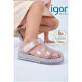 IGOR Beyaz Bebek Çocuk Sandalet S10265 STAR GLITTER