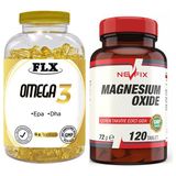 Igor Flx Omega 3 Balık Yağı 90 Softgel & Nevfix Magnesium Oxide Magnezyum 250 Mg 120 Tablet