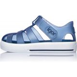 Igor Star Kaymayı Önleyen Cırtlı Şeffaf Sandalet Unisex Çocuk Flex Foam PVC Malzeme - Mavi