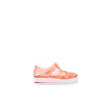 Igor Star Kaymayı Önleyen Flex Foam Cırtlı Şeffaf Unisex Çocuk Sandalet S10171 U Oranj-Beyaz