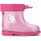 Igor W10339 Bimbi Unicornio Glitter Fuşya Kız Çocuk Yağmur Çizmesi Tekstil Astar Slip-on Su Geçirmez