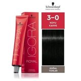 Igora Royal 3-0 Koyu Kahve 9 Adet Saç Boyası+ 1 lt Oksidan