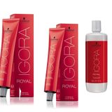 Igora Royal 4-68 Kahve-Çikolata Kızıl x2 Saç Boyası + 1 L Oksidan