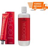 Igora Royal 5-1 Açık Küllü Kahve 7 Adet Saç Boyası+1 lt Oksidan