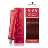 Igora Royal 5-88 Açık Kahve Yoğun Kızıl x3 Saç Boyası + 1 L Oksidan