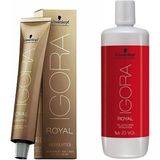 Igora Royal Absolutes 9-40 Sarı-Doğal Bej x3 Saç Boyası + 1 L Oksidan