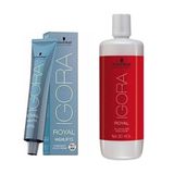 Igora Royal Highlifts 12-46 Özel Açıcı Bej Çikolata 8 Adet Saç Boyası+1 lt Oksidan