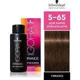 IGORA Schwarzkopf 60 ml 5-65 Açık Kahve Çikolata Altın Saç Boyası Amonyaksız Kısa Süreli Parlak Renk