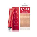 Igora Vibrance 9.5-49 Bej Viyole Tonlayıcı 8 Adet Saç Boyası+1 lt Oksidan