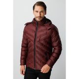 İgs Bordo Standart Fit Kapüşonlu Kapitone Şişme Spor Erkek Mont