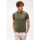 İGS Erkek Açık Yeşil Slim Fit Fermuarlı Polo Yaka Kısa Kollu Tişört - XL