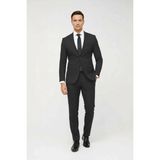 İGS Erkek Füme Slim Fit Dar Kalıp Klasik Takım Elbise - Slim Fit Kalıp - 50