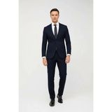 İGS Erkek Lacivert Slim Fit Dar Kalıp Klasik Takım Elbise - Slim Fit Kalıp - 50